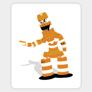 Traffic Barrel Monster (with shadow) Sticker